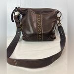 Coach Chelsea Lace Duffle Crossbody Dark Brown Grommet Leather Bag Photo 15