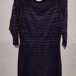 White House | Black Market WHBM Size L Pinstripe Sweater Dress Photo 0