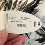 NWT mynah size small black and white leaf print swim coverup kaftan Photo 5