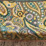 Vera Bradley  Tote Bag in Yellow Green Paisley Print EUC Photo 6
