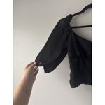 Abercrombie & Fitch Abercrombie & Fitch Black Puff Sleeve Crop Top Size Small Photo 3