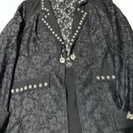 Midnight velvet Black Women's gothic Coat Size M Photo 9