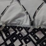 Jag jeans JAG Two Piece Geometric Halter Black White Bikini Size S Photo 7