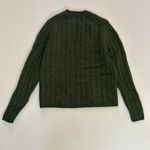 Abercrombie & Fitch  Green Ribbed Knit V Neck Sweater Women’s Medium Photo 1