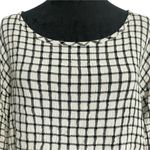 NEW Cut Loose Size Medium Top Blouse Crop Long Sleeve Checkered Plaid Boho Photo 1