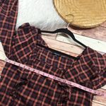 Madewell  plaid ruffled square neck blouse‎ Photo 7