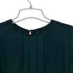 J.Crew 365 Dark Emerald Green Evergreen Jewel Tone Pleated Front Blouse Small Photo 1