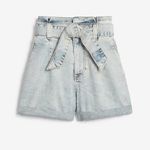 EXPRESS ✨Super High Waisted Pleated Tie
Jean Shorts ✨ Photo 3