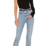 AGOLDE Riley High Rise Crop Straight Jeans in Shiver Size 25 Photo 1