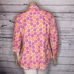 Foxcroft  NYC Wrinkle Free NWT Size 16 Citrus Fruit Roll-Tab Sleeve Button Shirt Photo 3