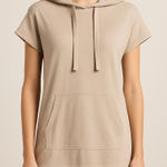 Pact  Oat Savannah Short Sleeve Pullover Hoodie Top – Size XL Photo 0