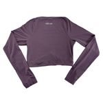 Alphalete Women's Ultrasoft Apex Long Sleeve Cropped Top Purple Size Samll Photo 1