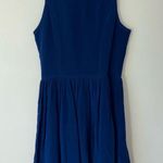 Amanda Uprichard  Royal Blue Silk Mini Flowy Sleeveless Full Zip Dress Formal Photo 6