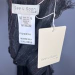 Anthropologie // SEE U SOON Charcoal Stripe Shimmer Scarf NWT 20175003 Photo 13