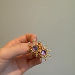 & Other Stories & Other Stories Gold and Purple Sunburst Earrings Photo 2