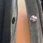 Topshop Metallic Gunmetal Gray Lightweight Split Sleeve Blazer Jacket Photo 6