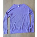 Aritzia TNA Alder Thermal Top Women XS Purple Waffle Knit Crewneck Pullover 1986 Photo 0
