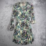 Anthropologie Dolan Left Coast Dress Blue Pink Floral Print Wanderlust Colorful Casual Small Photo 2