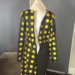 Women’s Black & Yellow Polka Dot Dress Long Sleeve Asymmetrical Hem Size S NEW Photo 14