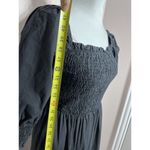 Sim & Sam  Black Ruffle Dress Cottagecore Peasant Boho Midi Puff Goth Sz S Photo 2