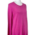 Talbots Sweater Ruffle Flared Sleeve Scoop Neck Hot Pink Women’s Size Large Photo 1