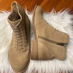 Splendid Light tan zip up suede booties by  size 6.5 Photo 2