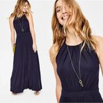 Boden USA Boden • Felicity Jersey Dress halter tie neck maxi navy blue stretch knit Photo 2