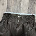 Abercrombie & Fitch faux leather cargo pull on olive green pants Photo 3