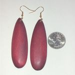 Elegant Wooden Retro Boho Drop Earrings Brown Photo 2