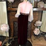 VINTAGE CIRCA 1960'S/70'S VELVET & CHIFFON EDWARDIAN Photo 2