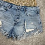 We The Free Free People  Jean Mini Short Distressed Cut Off Button Fly Size 30 Photo 3
