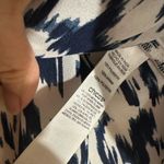 Chico's Glacier Popover Top Size 1 Size Medium Blue Floral Short Sleeve Boho Photo 9