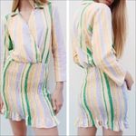 ZARA  Blogger Favorite Pastel Striped Smocked Skirt Valery Dress Size XS Photo 9