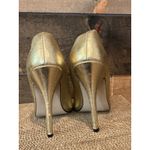 Frederick's of Hollywood VINTAGE  GOLD STILETTO HEELS‎ SIZE 7 Photo 4
