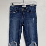 frame denim FRAME Blue Le Skinny de Jeanne Distressed Jeans Sz 26 Photo 2