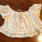 PacSun  striped off the shoulder ruffle top Photo 0