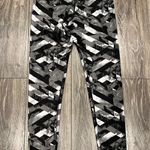 Old Navy Active Go Dry Black, White, and Grey Abstract Leggings Photo 1