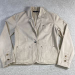 Austin Clothing‎ Co Womens Beige Cotton Blend Blazer Jacket Tan Size M Photo 0