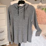 Premise Comfy Pullover Hoodie Striped Black Gray Photo 1