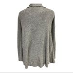 Luxe , Gray Turtleneck Raw Edged Women’s Sweater, Size Large Long Sleeves‎ Photo 1