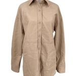Babaton  Cream Pelli Vegan Leather Shirt Jacket Shacket Size 2XS Photo 0