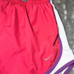 Nike  Dri-FIT Running Shorts Womens Medium Pink White Purple Athletic Gym Photo 5