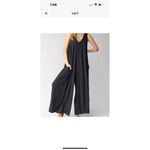 Natural Life jumpsuit Womens One Size Gray Green Wide Leg V-neck Pockets Comfy Photo 14