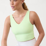  S Athleta Transcend V-Neck Crop Sports Bra Mint Tint Small D-DD Photo 0