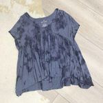 American Eagle  soft & sexy navy blue tie dye baby doll top Photo 0