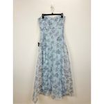 Lulus Chic Preciousness Light Blue Floral Organza Bustier Maxi Dress Medium NWT Photo 6