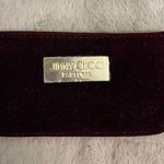 Jimmy Choo Women's Burgundy Velvet Clutch Bag Formal Evening Photo 0