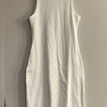 Mod Ref  Women’s White Ribbed Sleeveless Stretch Midi Dress Size M Photo 1