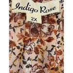 Indigo Rose Pleated Dress Floral 2x Long Sleeve Modest prairie‎ Size XXL Photo 3