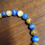 Lapis Lazuli & Tigers Eye stretchy bracelet Blue Photo 2